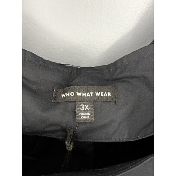 Who What Wear Gorgeous Milkmaid Style Ruffled 3X Coquette Open Back Dress Black - Picture 12 of 16